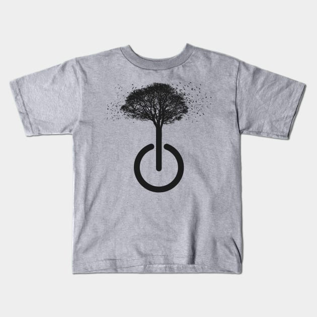 Powered by nature Kids T-Shirt by yanmos